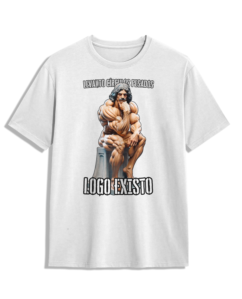 Camiseta Levanto Circulos Pesados Logo Existo