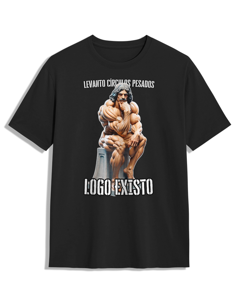 Camiseta Levanto Circulos Pesados Logo Existo